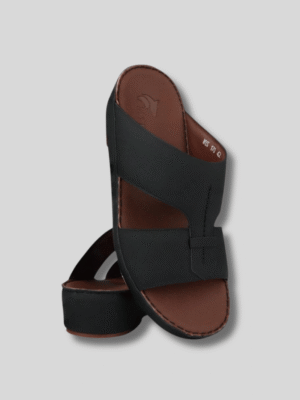 mentor-men-sandals-smooth-leather-black نعال رجالي
