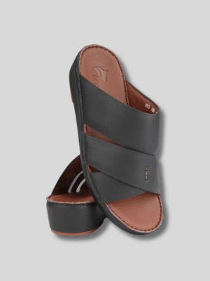 mentor-men-sandals-uae-smooth-leather-black نعال رجالي اماراتي
